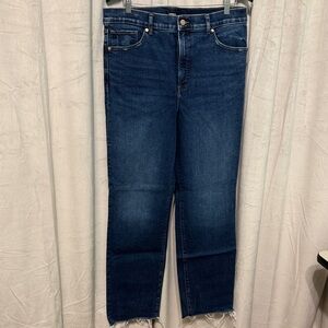 Express Deep Blue Straight Leg Jeans